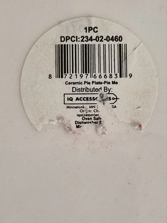 Pie Me! Pumpkin Ceramic Serving Pie Plate - White and Orange - Picture 5 of 5